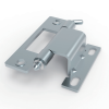 CL250-2 steel white zinc plated 120 degree concealed adjustable hinge slotted adjustment plate 2-Φ6.5 mounting Φ5 pin for electrical cabinets and industrial equipment enclosures