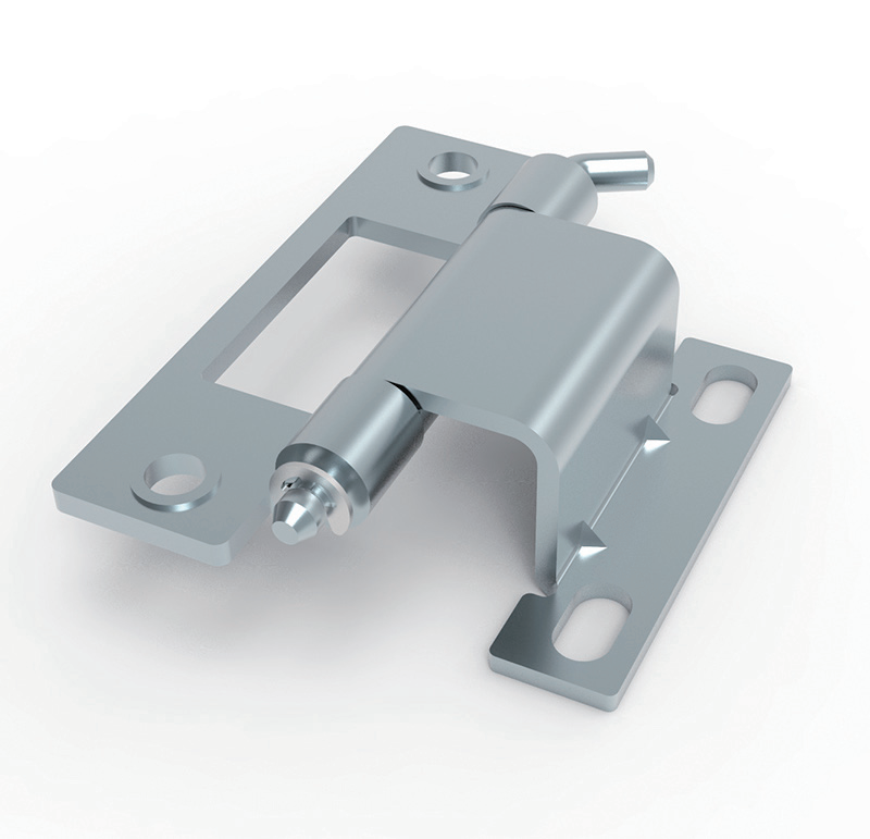 CL250-2 steel white zinc plated 120 degree concealed adjustable hinge slotted adjustment plate 2-Φ6.5 mounting Φ5 pin for electrical cabinets and industrial equipment enclosures