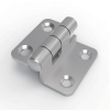 CL252-1 SUS304 stainless steel mirror polished 38x37mm 180 degree mini butt hinge 4-Φ5.2 countersunk holes for small electrical cabinets instrument enclosures and medical equipment