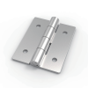 CL253-20 SUS304 stainless steel mirror polished 32x40mm 1.5mm thick 180 degree ultra mini butt hinge 4-Φ3.2 mounting holes Φ3.5 pin for tiny electrical boxes instrument enclosures medical devices and jewelry boxes