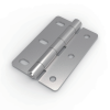 CL253-3 SUS304 stainless steel mirror polished 60x90mm 3mm thick 180 degree heavy duty adjustable butt hinge 3 slotted holes 3-Φ7 mounting Φ6 pin for heavy electrical cabinets machinery enclosures and industrial equipment