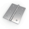 CL253-30-2 SUS304 stainless steel mirror polished 50.8x63.5mm 1.5mm thick 180 degree butt hinge 6-Φ5 mounting holes Φ3 pin for electrical cabinets instrument enclosures medical equipment and industrial machinery doors