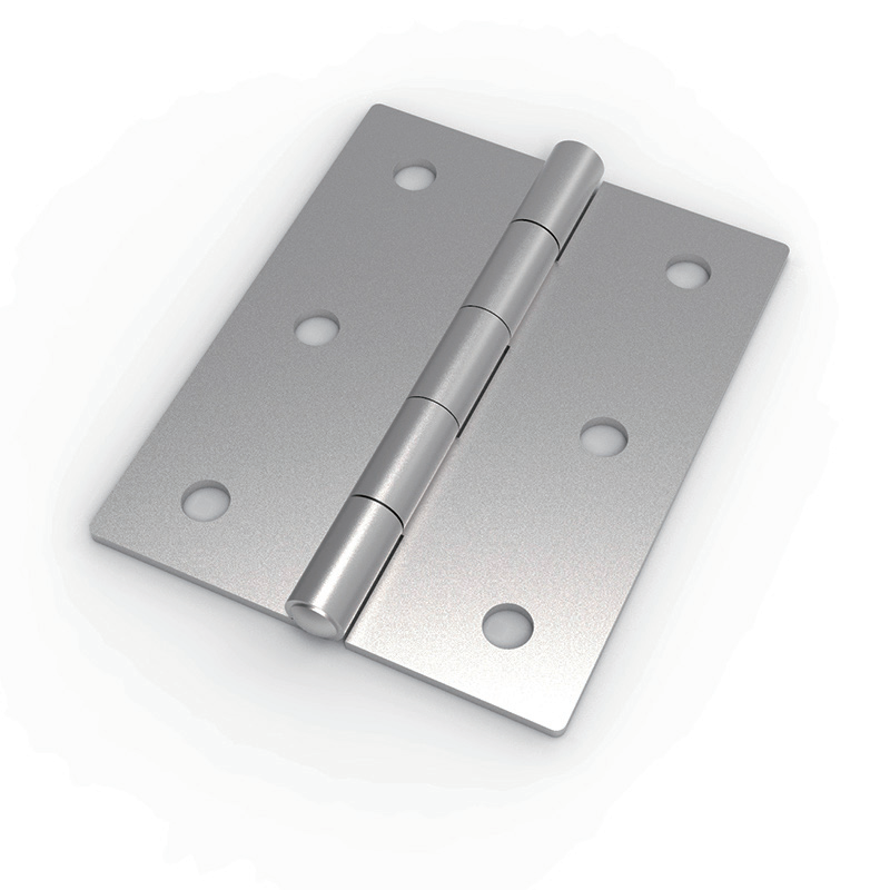 CL253-30-2 SUS304 stainless steel mirror polished 50.8x63.5mm 1.5mm thick 180 degree butt hinge 6-Φ5 mounting holes Φ3 pin for electrical cabinets instrument enclosures medical equipment and industrial machinery doors