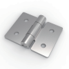 CL253-4A SUS304 stainless steel mirror polished 32x25mm 1.5mm thick 180 degree ultra mini butt hinge 4-Φ3.3 mounting holes Φ3 pin for tiny electrical boxes instrument enclosures medical devices and jewelry boxes