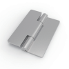 CL253-4-F SUS304 stainless steel mirror polished 35x50mm 1.5mm thick 180 degree flat weld on butt hinge no holes Φ3 pin for small electrical cabinets instrument enclosures and medical equipment