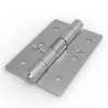 CL253-6 SUS304 stainless steel mirror polished 40x60mm 1.5mm thick 180 degree spring loaded butt hinge integrated torsion spring 6-Φ4.3 mounting holes Φ5 pin self closing for electrical cabinets equipment doors and industrial enclosures
