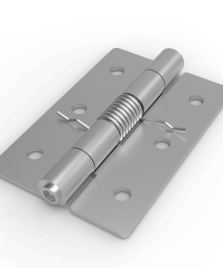 CL253-6 SUS304 stainless steel mirror polished 40x60mm 1.5mm thick 180 degree spring loaded butt hinge integrated torsion spring 6-Φ4.3 mounting holes Φ5 pin self closing for electrical cabinets equipment doors and industrial enclosures