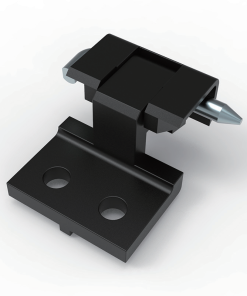 CL255 zinc alloy black powder coated 180 degree concealed pivot hinge steel pin 2-Φ8.1 mounting holes hidden industrial cabinet equipment door hinge CL255-1 CL255-3 variants
