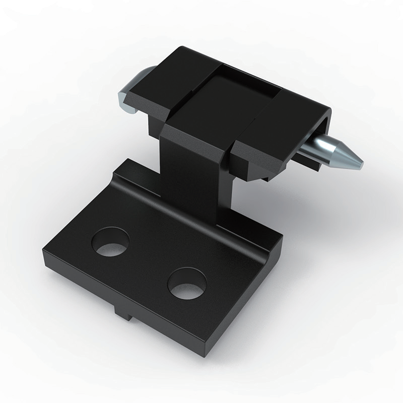 CL255 zinc alloy black powder coated 180 degree concealed pivot hinge steel pin 2-Φ8.1 mounting holes hidden industrial cabinet equipment door hinge CL255-1 CL255-3 variants