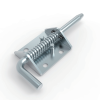 CL263 steel white zinc plated spring loaded bolt detachable hinge Φ9.5 pin 18mm travel integrated lift handle 4-Φ7 mounting holes 60x50mm base for electrical cabinets machinery enclosures and industrial equipment doors