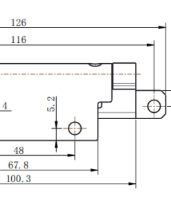 CL268 technical dimension drawing SUS304 mirror polished long lift off hinge 180 degree opening mounting hole and H variant size specification