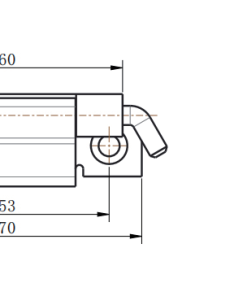 CL275-1 technical dimension drawing steel SUS304 concealed hinge 180 degree opening countersunk mounting hole and U-channel size specification