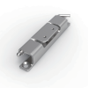 CL283-12 SUS304 stainless steel grinding polished 141mm long 180 degree lift off detachable hinge 2-Φ5.2 circular holes 3-Φ7 Φ12x90 countersunk holes Φ6 pin for heavy electrical cabinets large machinery enclosures outdoor equipment and industrial doors
