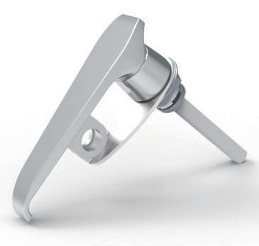 MZ312 Series Zinc Alloy Bright Chrome Plated IP65 Quarter-Turn L-Handle Industrial Cabinet Lock - Image 2