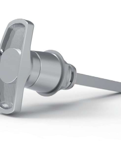 Alternative view of MZ314-1 Series 60mm Zinc Alloy Bright Chrome Plated IP65 Quarter-Turn T-Handle Industrial Cabinet Lock