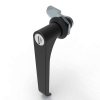 MZ324 series zinc alloy SUS powder coated black IP54 quarter turn industrial cabinet lock L shaped handle MZ324-1 T shaped handle MZ324-2 with without lock core zinc alloy stainless steel 8 variants 90 degree rotation B type cam square cutout for electrical cabinets distribution boxes server racks and machinery enclosures