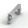 MZ868-1B SUS304 stainless steel wire polished brushed IP54 quarter turn L handle industrial cabinet lock integrated hook latch 110mm handle B type cam shaft Φ8 t=4mm square cutout 20.1mm 90 degree rotation left right hand for electrical cabinets distribution boxes machinery enclosures food processing and medical equipment