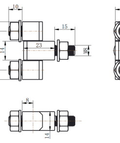 Alternative view of CL206-5S SUS304 Stainless Steel Wire Drawing Welded Type Lift-Off Split Detachable Heavy Load Industrial Cabinet Hinge