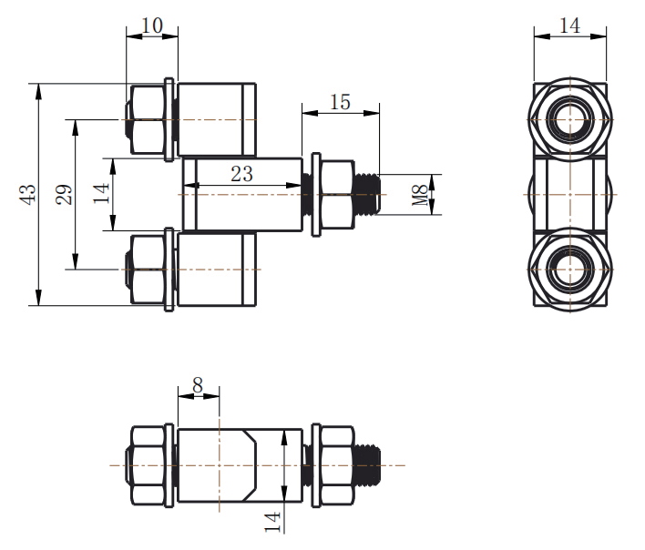 CL206-5S SUS304 Stainless Steel Wire Drawing Welded Type Lift-Off Split Detachable Heavy Load Industrial Cabinet Hinge - Image 2