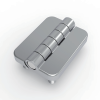 CL209-1C zinc alloy embedded M5 threaded stud butt hinge bright chrome plated SUS304 stainless steel pin small cabinet hinge