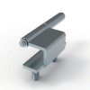 CL218-1 white zinc plated steel lift off detachable hinge 90 degree opening M10 threaded stud industrial equipment cabinet hinge