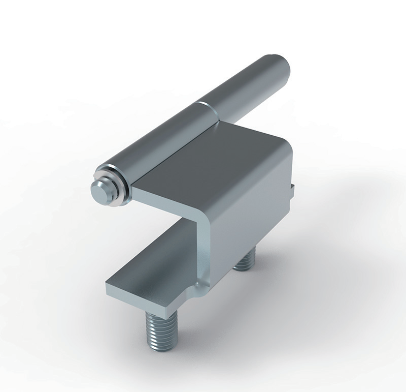CL218-1 white zinc plated steel lift off detachable hinge 90 degree opening M10 threaded stud industrial equipment cabinet hinge