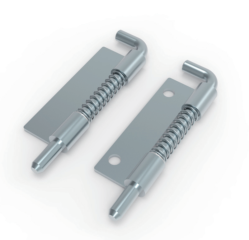 CL225-1 white zinc plated steel spring loaded drop pin barrel hinge left right hand detachable industrial cabinet lift off hinge