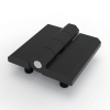 CL226-1A black powder coated zinc alloy 180 degree industrial hinge with M8 embedded studs heavy duty cabinet pivot hinge