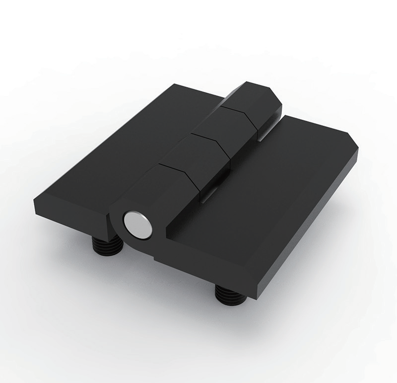 CL226-1A black powder coated zinc alloy 180 degree industrial hinge with M8 embedded studs heavy duty cabinet pivot hinge
