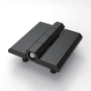CL226-2A black powder coated zinc alloy 180 degree industrial hinge with M6 embedded studs heavy duty equipment pivot hinge