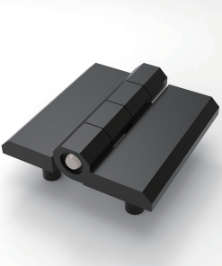 CL226-2A black powder coated zinc alloy 180 degree industrial hinge with M6 embedded studs heavy duty equipment pivot hinge