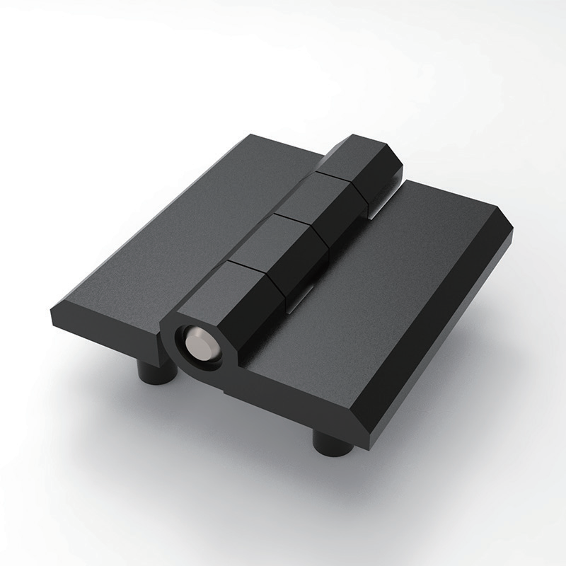 CL226-2A black powder coated zinc alloy 180 degree industrial hinge with M6 embedded studs heavy duty equipment pivot hinge