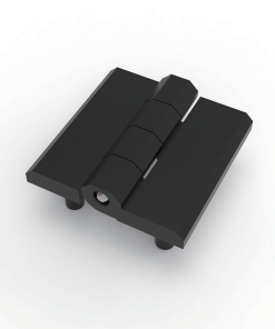 CL226-3A black powder coated zinc alloy 180 degree mini industrial hinge with M5 embedded studs small equipment pivot hinge