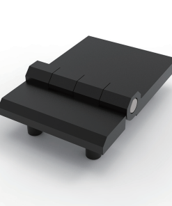 CL226-2C black powder coated zinc alloy 180 degree industrial hinge with 4 step countersunk holes 50×50mm equipment butt hinge
