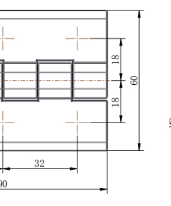 CL226-5A technical dimension drawing zinc alloy hinge 180° opening M8 stud mounting specification