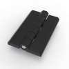CL226-5A black powder coated zinc alloy 180 degree heavy industrial hinge with built-in M8 threaded studs 90×60mm equipment pivot hinge