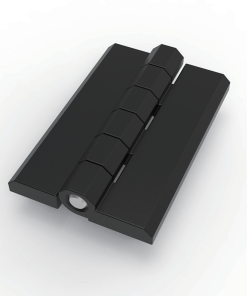 CL226-5A black powder coated zinc alloy 180 degree heavy industrial hinge with built-in M8 threaded studs 90×60mm equipment pivot hinge