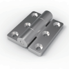 CL233-1 magnetic polished stainless steel 80x68mm 180 degree heavy duty butt hinge with 6 countersunk holes for industrial electrical cabinets and machinery enclosures