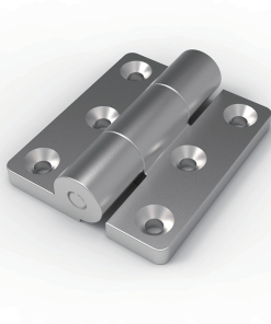 CL233-1 magnetic polished stainless steel 80x68mm 180 degree heavy duty butt hinge with 6 countersunk holes for industrial electrical cabinets and machinery enclosures