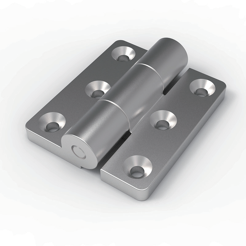 CL233-1 magnetic polished stainless steel 80x68mm 180 degree heavy duty butt hinge with 6 countersunk holes for industrial electrical cabinets and machinery enclosures