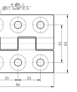 Alternative view of CL233-2 80×65mm Zinc Alloy 180° Heavy-Duty Butt Hinge with Black Powder Coating