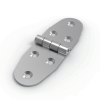 CL238-2 SUS304 ground stainless steel 118x40mm 180 degree symmetrical oval butt hinge with 6 countersunk holes 2.5mm thin plate for electrical cabinets and instrument enclosures