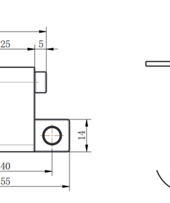 CL246-1 technical dimension drawing zinc alloy detachable lift off barrel hinge 120 degree opening mounting hole size specification