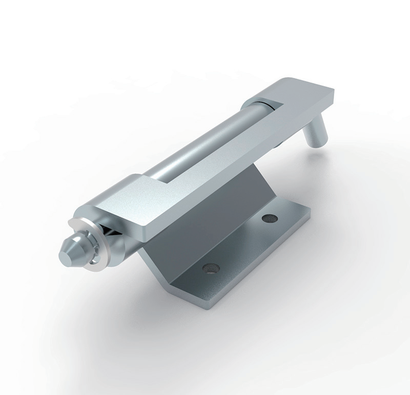CL248-1 steel white zinc plated 120 degree spring loaded bolt detachable hinge retractable pin 2-M4 mounting welded frame for electrical cabinets and industrial equipment enclosures