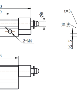 Alternative view of CL248-1A Steel 120° Spring-Loaded Bolt Detachable Hinge with White Zinc Plating