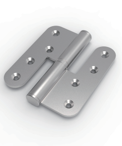 CL249 steel white zinc plated 180 degree lift off detachable butt hinge left right version 8 countersunk holes 108x90mm oval plate for heavy electrical cabinets and machinery enclosures