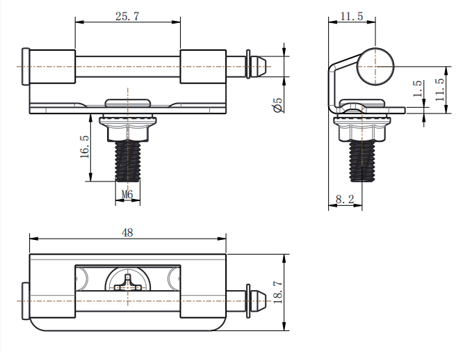 CL103-1 White Zinc Plated Steel Cabinet Lift Off Hinge - Image 2