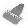 CL115-1 mirror polished stainless steel strap hinge product photo