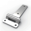 CL127-1 mirror polished stainless steel long arm strap hinge product photo
