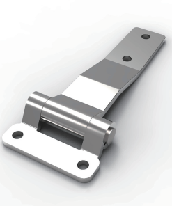CL127-2 mirror polished stainless steel bent long arm strap hinge product photo